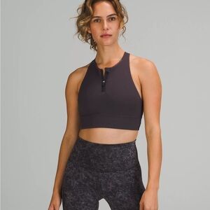 Women's Grey High-Neck Sports Bra